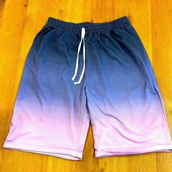Pixie Lady Ombré Shorts elastic waist w/pockets - Size Large - Picture 1 of 5